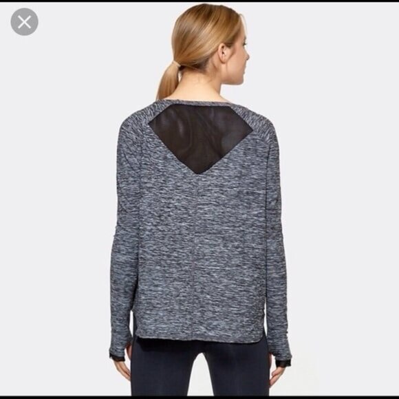 Alala Women's Regular Size Fractal Raglan Long Sleeve Tee gray - Picture 1 of 6